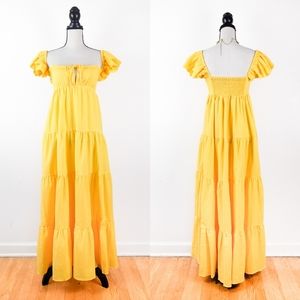 🦋LAST🦋 NWT Bali ELF Nymph Linen Maxi Dress, Sunglow, Size Small